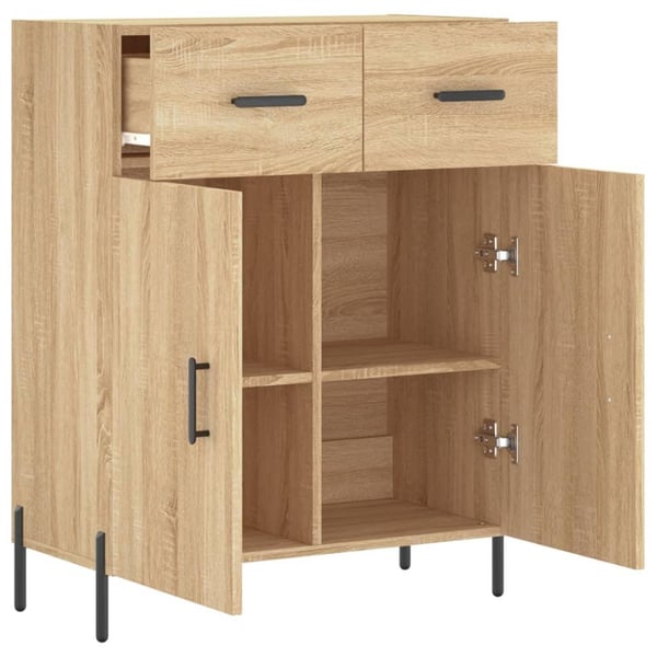 vidaXL Skjenk sonoma eik 69,5x34x90 cm konstruert tre