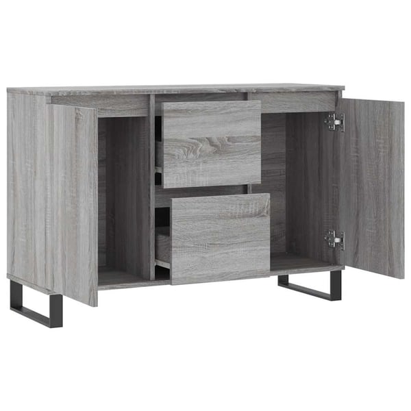 vidaXL Skjenk grå sonoma 101,5x35x70 cm konstruert tre