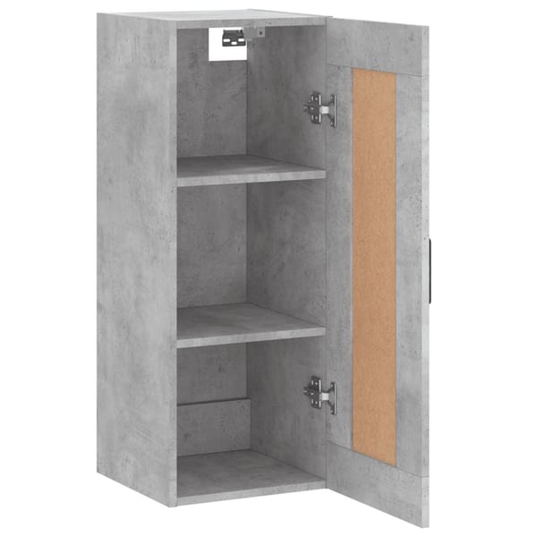 vidaXL Veggskap betonggrå 34,5x34x90 cm konstruert tre