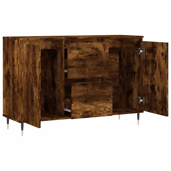 vidaXL Skjenk røkt eik 101,5x35x70 cm konstruert tre