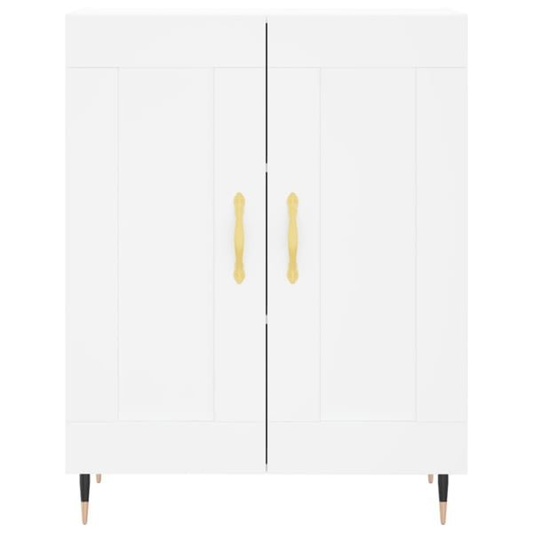 vidaXL Skjenk hvit 69,5x34x90 cm konstruert tre
