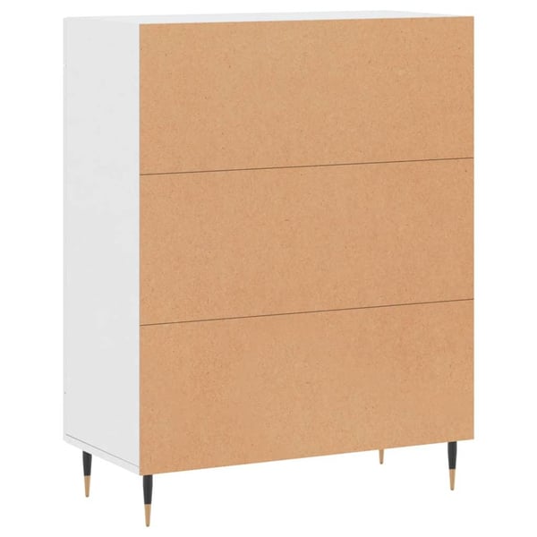 vidaXL Skjenk hvit 69,5x34x90 cm konstruert tre