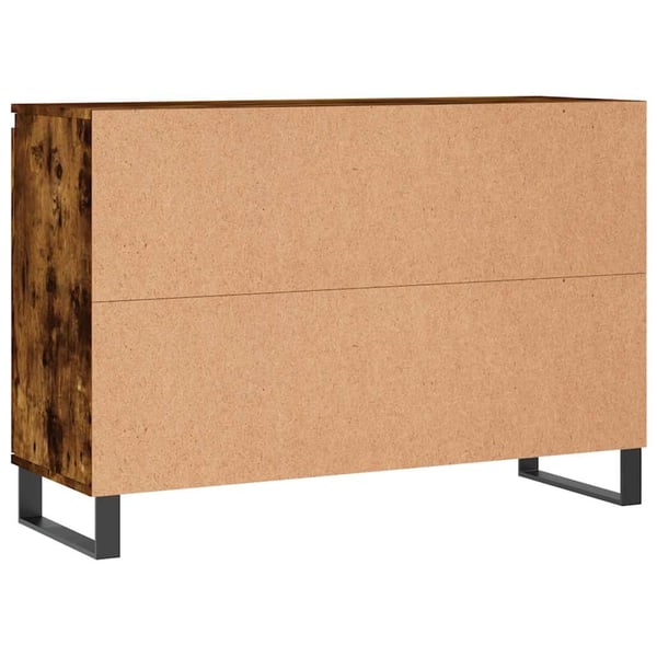 vidaXL Skjenk røkt eik 101,5x35x70 cm konstruert tre