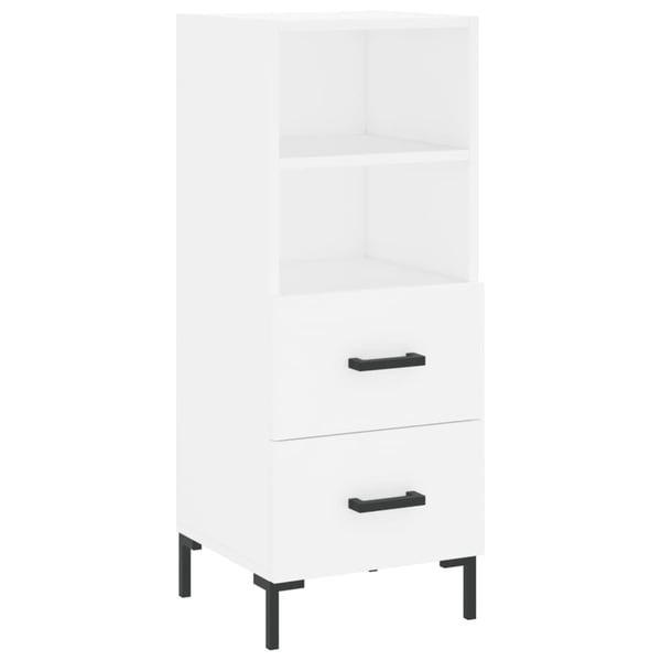 vidaXL skænk 34,5x34x90 cm konstrueret træ hvid