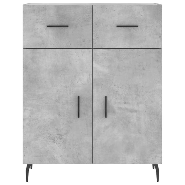 vidaXL Skjenk betonggrå 69,5x34x90 cm konstruert tre