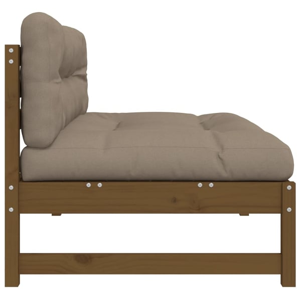 vidaXL midtermodul til sofa 120x80 cm massivt fyrretræ honningbrun