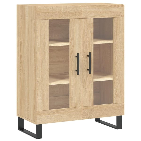 vidaXL Skjenk sonoma eik 69,5x34x90 cm konstruert tre