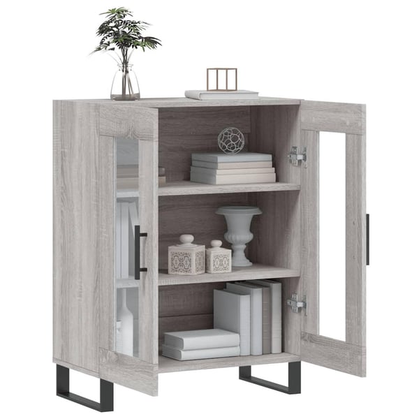 vidaXL Skjenk grå sonoma 69,5x34x90 cm konstruert tre