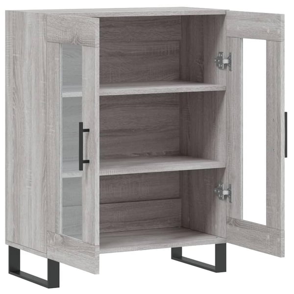 vidaXL Skjenk grå sonoma 69,5x34x90 cm konstruert tre
