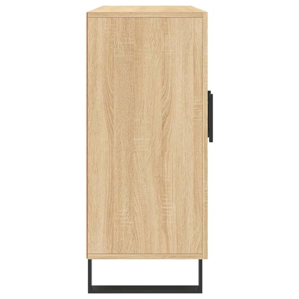 vidaXL skab 90x34x80 cm konstrueret træ røget egetræsfarve