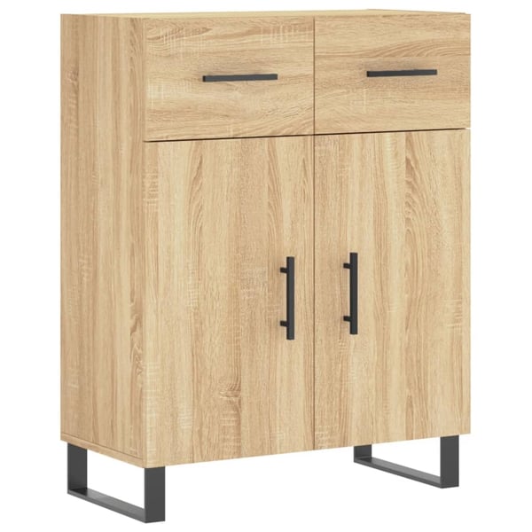 vidaXL Skjenk sonoma eik 69,5x34x90 cm konstruert tre