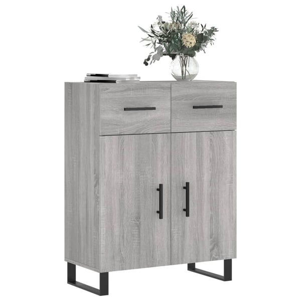 vidaXL Skjenk grå sonoma 69,5x34x90 cm konstruert tre
