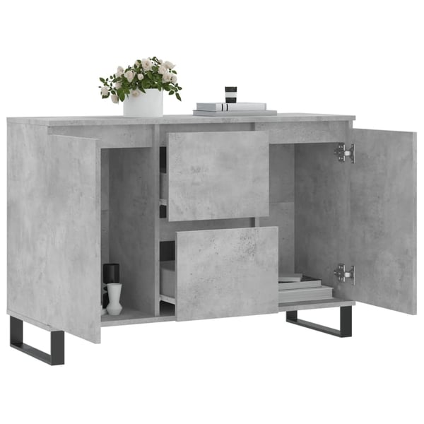 vidaXL Senkki betoninharmaa 104x35x70 cm tekninen puu