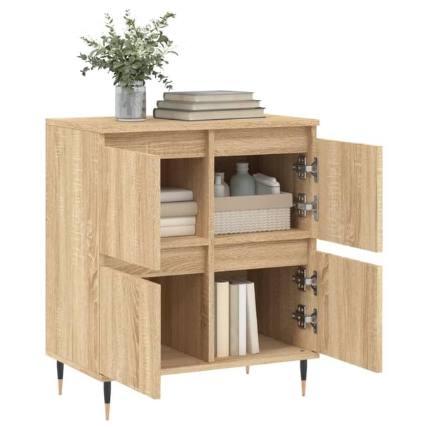 vidaXL Skjenk sonoma eik 60x35x70 cm konstruert tre