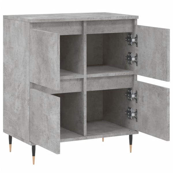 vidaXL Skjenk betonggrå 60x35x70 cm konstruert tre
