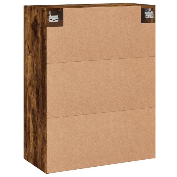 vidaXL Veggskap røkt eik 69,5x34x90 cm konstruert tre