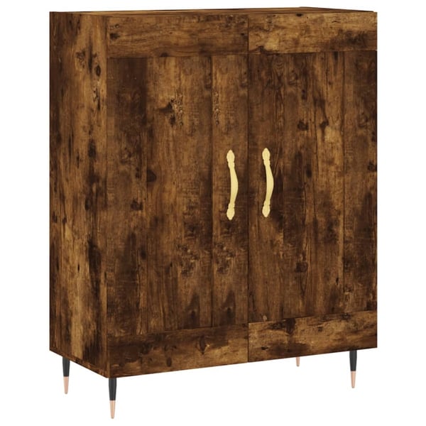 vidaXL Skjenk røkt eik 69,5x34x90 cm konstruert tre