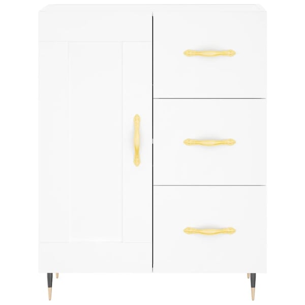 vidaXL Skjenk hvit 69,5x34x90 cm konstruert tre