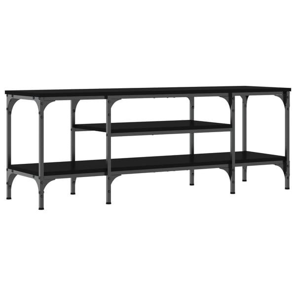 vidaXL tv-bord 121x35x45 cm konstrueret træ og jern sort
