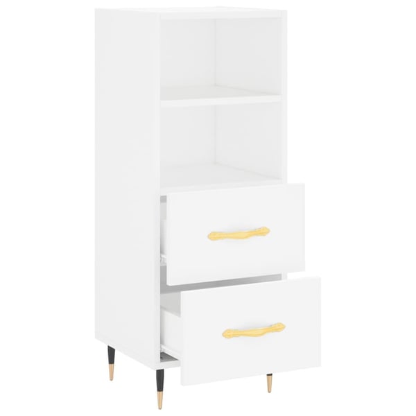 vidaXL Skjenk hvit 34,5x34x90 cm konstruert tre