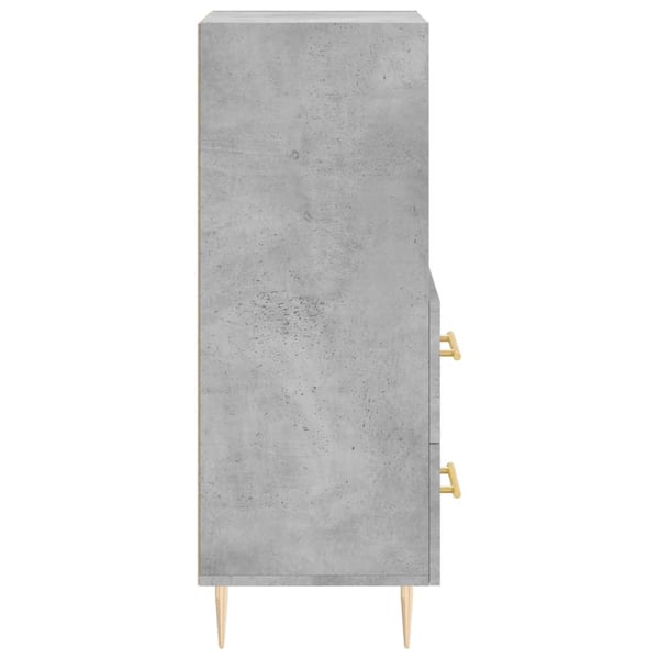 vidaXL Skåp betonggrå 34,5x34x90 cm konstruerat trä