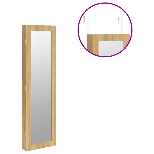 vidaXL Peilikorukaappi seinäkiinnitettävä 30x8,5x106 cm