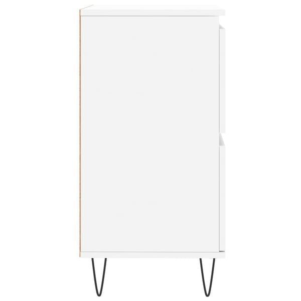 vidaXL Skjenk hvit 60x35x70 cm konstruert tre