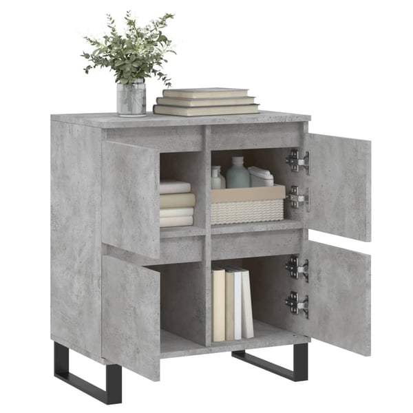 vidaXL Skjenk betonggrå 60x35x70 cm konstruert tre