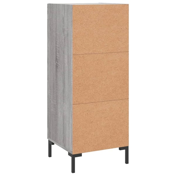 vidaXL Skjenk grå sonoma 34,5x34x90 cm konstruert tre