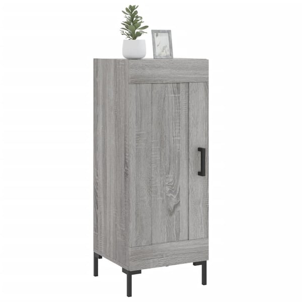 vidaXL Skjenk grå sonoma 34,5x34x90 cm konstruert tre