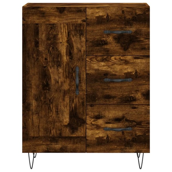 vidaXL Skjenk røkt eik 69,5x34x90 cm konstruert tre