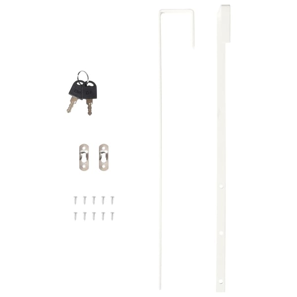 vidaXL Vegghengt smykkeskap med speil hvit 30x8,5x106 cm