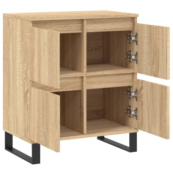 vidaXL Skjenk sonoma eik 60x35x70 cm konstruert tre