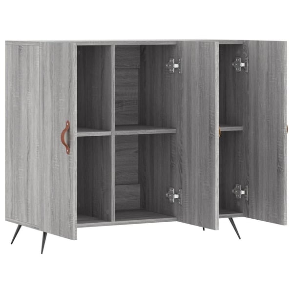 vidaXL Skjenk grå sonoma 90x34x80 cm konstruert tre