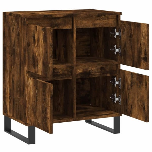 vidaXL Skjenk røkt eik 60x35x70 cm konstruert tre