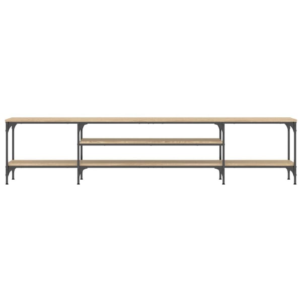 vidaXL TV-benk sonoma eik 201x35x45 cm konstruert tre og jern