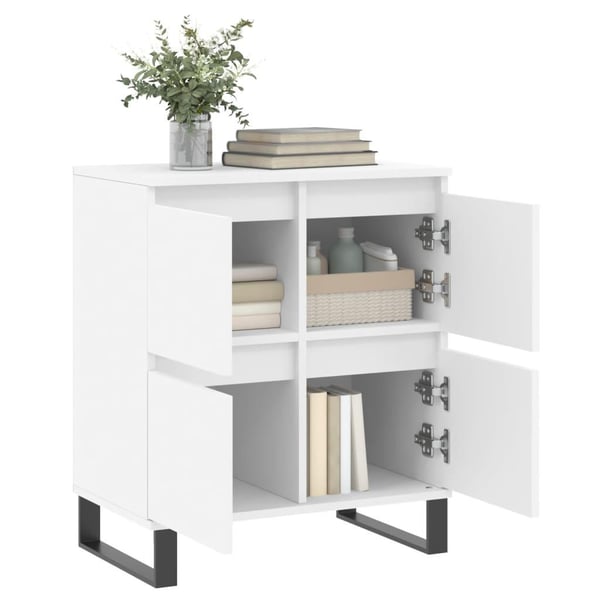 vidaXL Skjenk hvit 60x35x70 cm konstruert tre