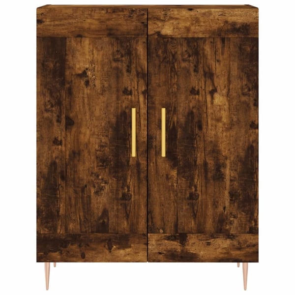 vidaXL Skjenk røkt eik 69,5x34x90 cm konstruert tre