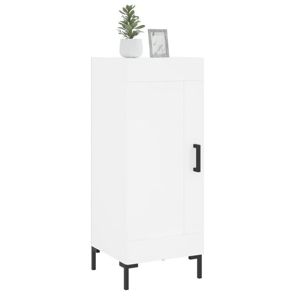 vidaXL Skjenk hvit 34,5x34x90 cm konstruert tre
