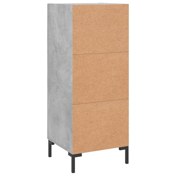 vidaXL Skjenk betonggrå 34,5x34x90 cm konstruert tre