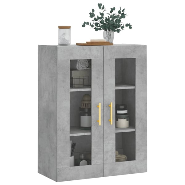 vidaXL Veggskap betonggrå 69,5x34x90 cm