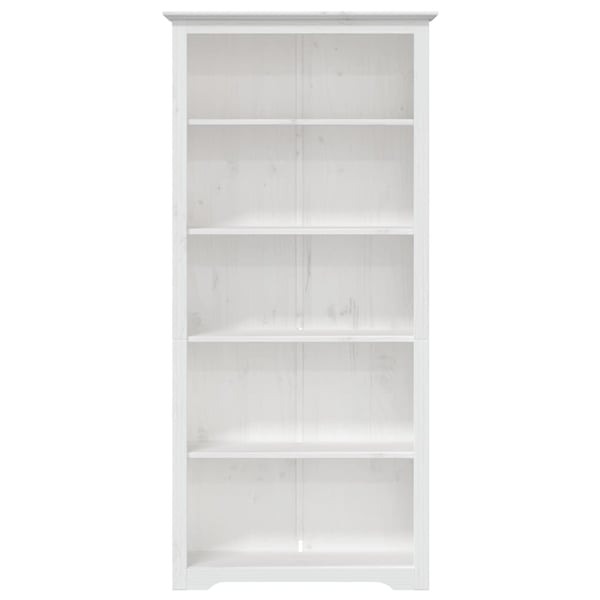 vidaXL bogreol BODO 5 hylder 82x40x173 cm massivt fyrretræ hvid