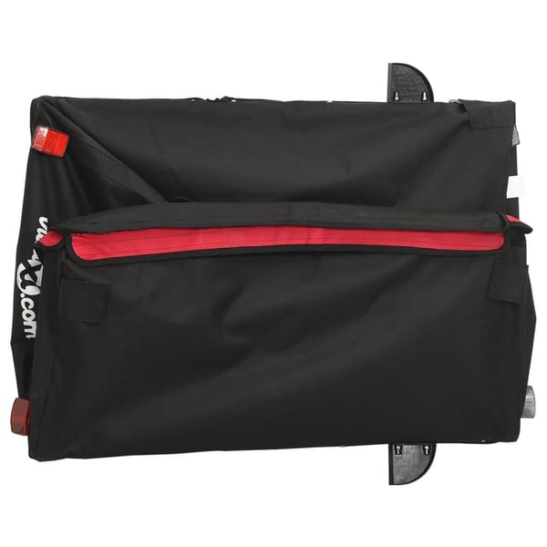 vidaXL Sykkelvogn svart og rød 45 kg jern
