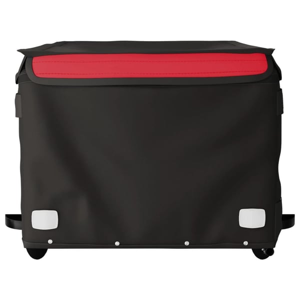 vidaXL Sykkelvogn svart og rød 45 kg jern