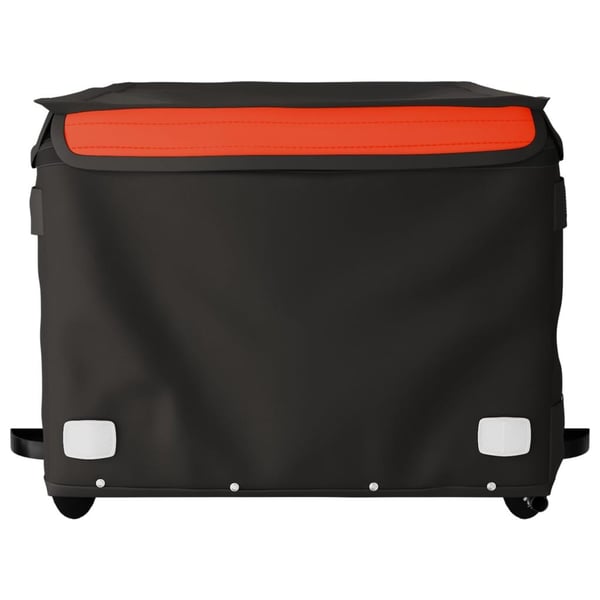 vidaXL Sykkelvogn svart og oransje 45 kg jern