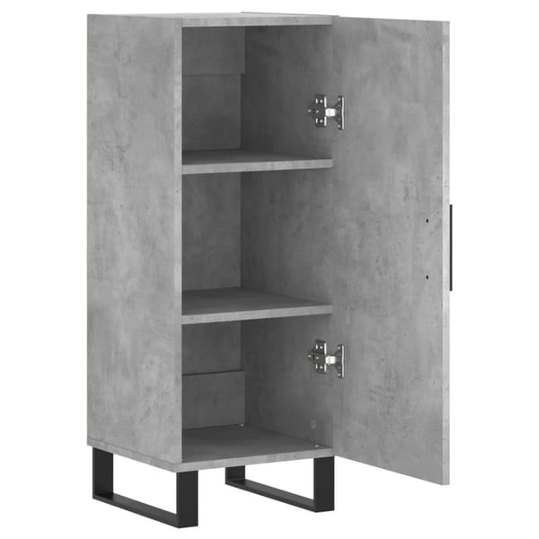 vidaXL Skjenk betonggrå 34,5x34x90 cm konstruert tre