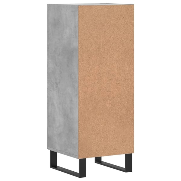 vidaXL Skjenk betonggrå 34,5x34x90 cm konstruert tre