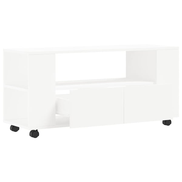 vidaXL TV-benk hvit 102x34,5x43 cm konstruert tre