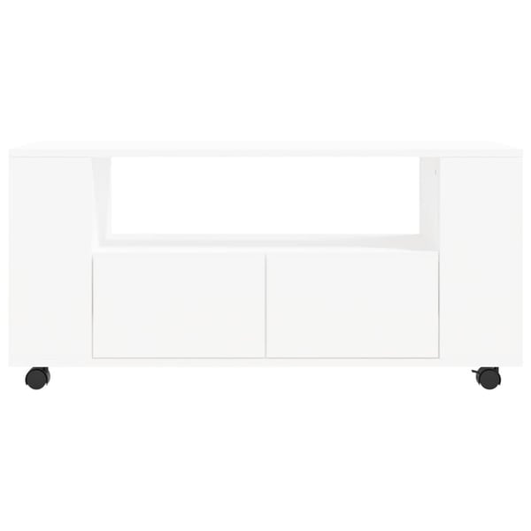 vidaXL TV-benk hvit 102x34,5x43 cm konstruert tre