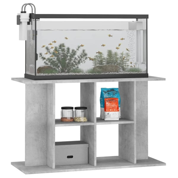 vidaXL Akvariestativ betong grå 100x40x60 cm konstruert tre